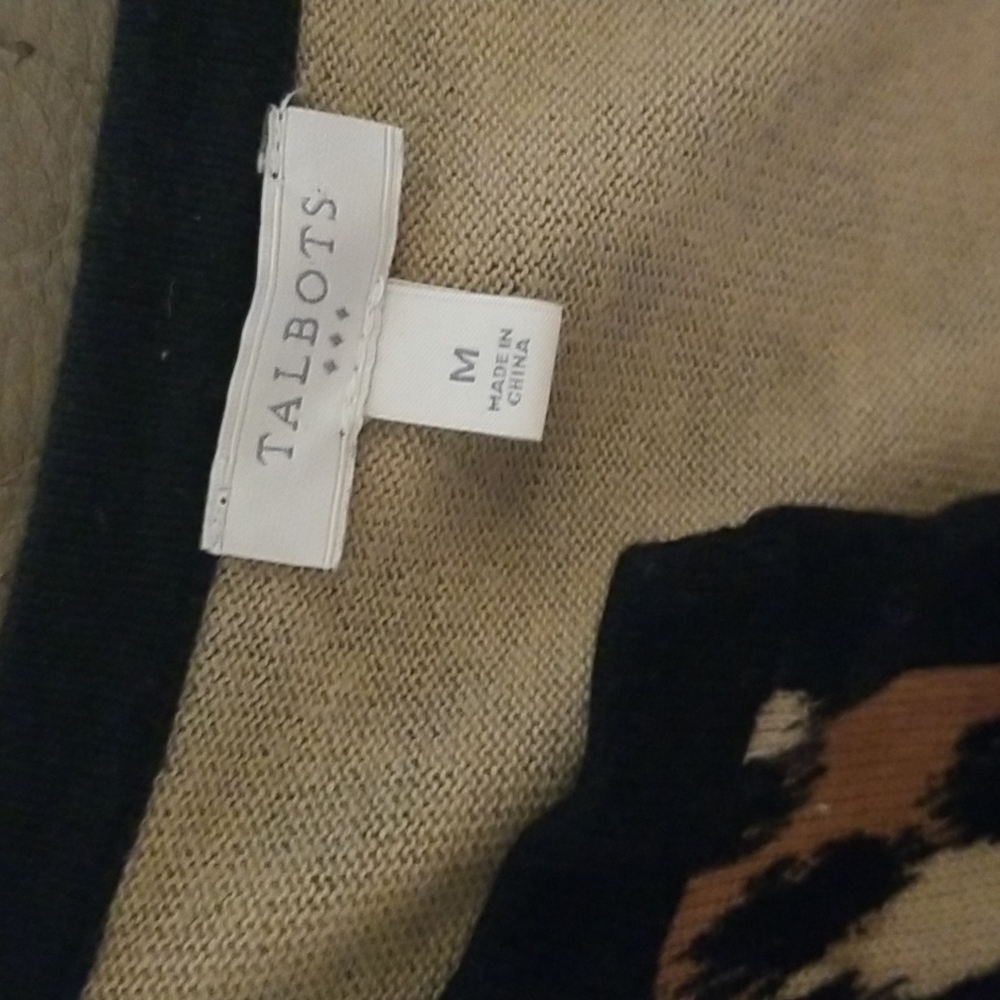 Talbots Leopard Print 100% Cotton Lightweight Kni… - image 4
